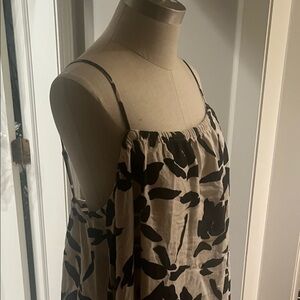 a new day Black and Cream Midi Dress